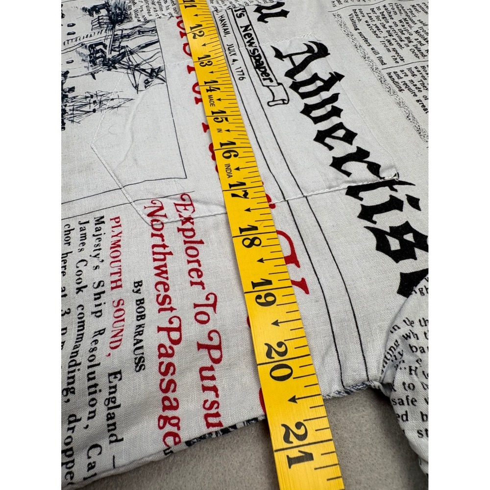 Vintage Liberty House Hawaii Honolulu Advertiser Newspaper Shirt M - Picture 8 of 10